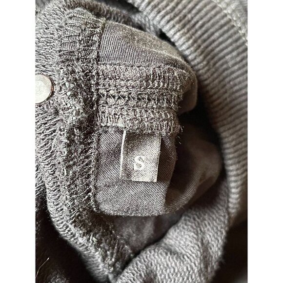 DIESEL Jumper Dress Oversized Sweatshirt w Leather Sleeve Womens Small